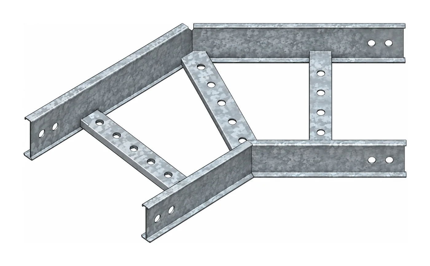 Curva Horizontal 45 BGA — Giro de 45° en el plano horizontal