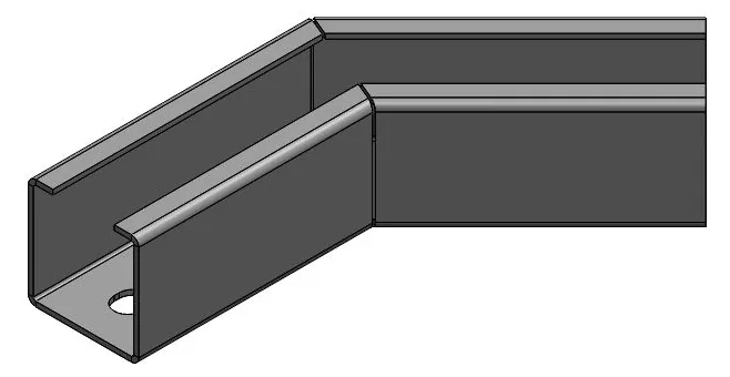 Curva Horizontal 45 BGA — Cambio de dirección horizontal a 45°