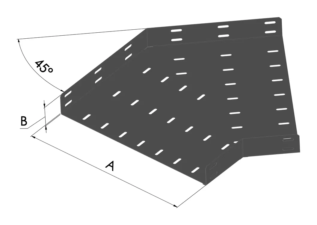 Curva Horizontal 45° BGA — Giro horizontal de 45°