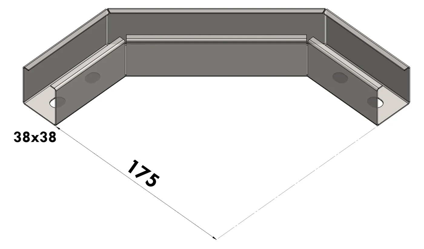 Curva Horizontal 90 BGA — Cambio de dirección horizontal a 90°