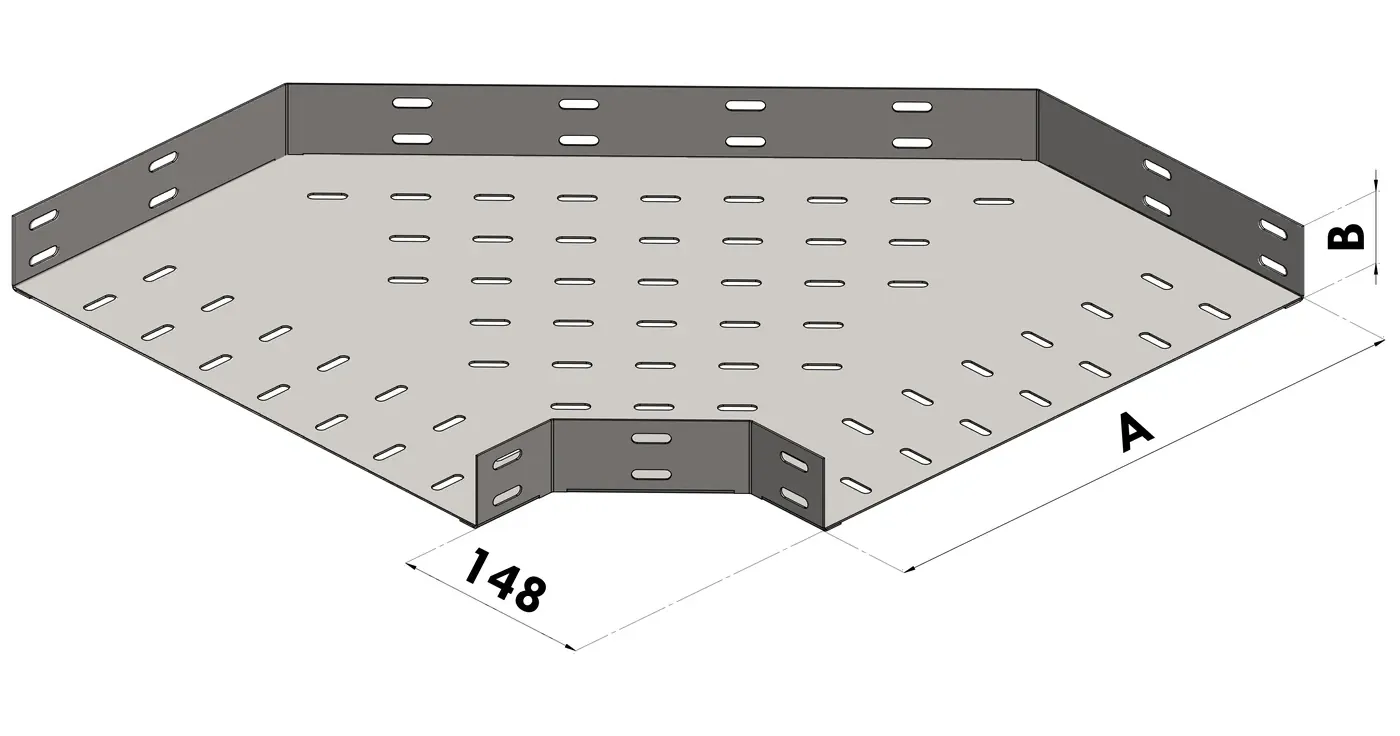 Curva Horizontal 90° BGA — Cambio de dirección horizontal a 90° con radio