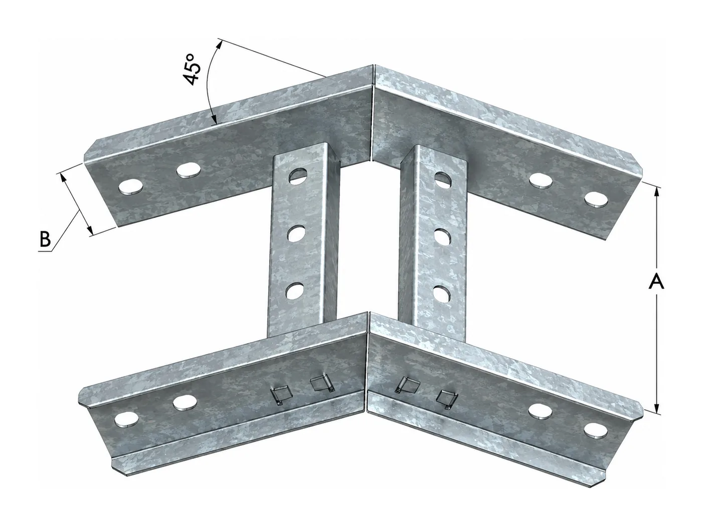 Curva Vertical Externa 45 BGA — Bajada de 45°
