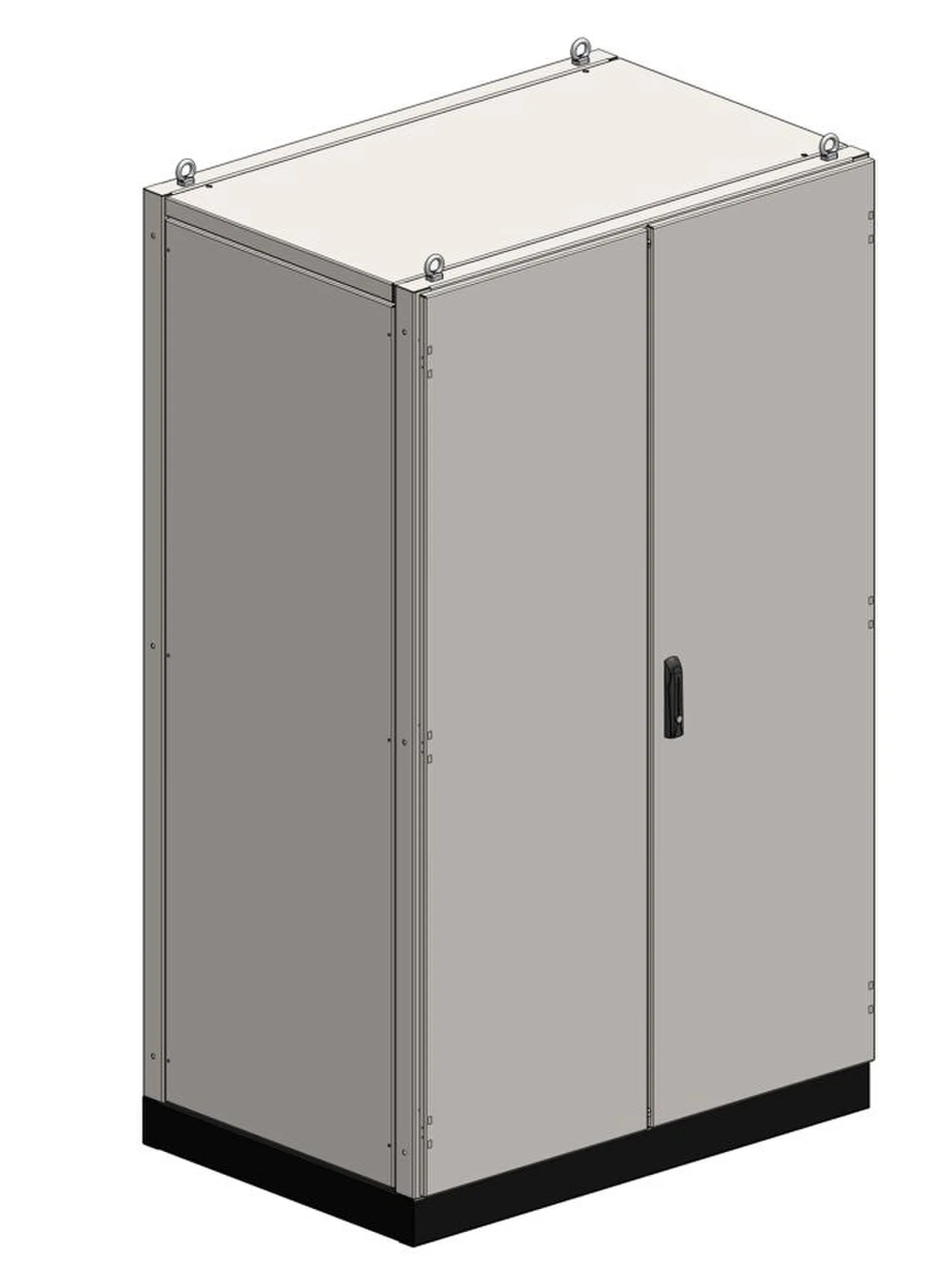 Gabinete Modular 1900×1200×800 mm · Puerta Doble BGA — Alto 1900 mm + 100 de zócalo · IP55 · cuerpo #14 con placa #16