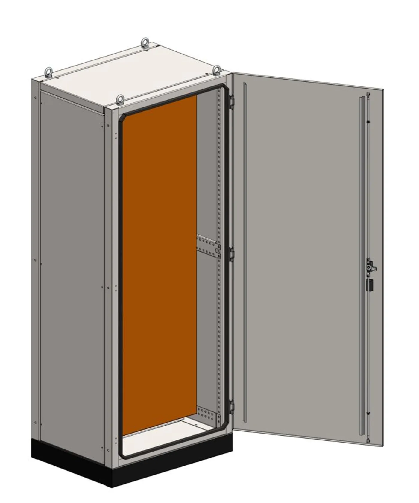 Gabinete Modular 1900×800×800 mm · Puerta Simple BGA — Alto 1900 mm + 100 de zócalo · IP55 · cuerpo #14 con placa #16